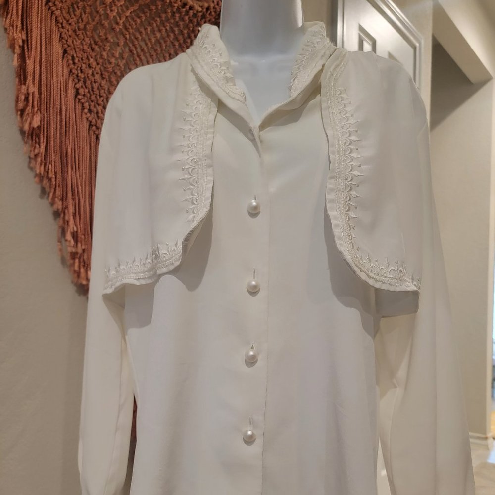 Tess Vintage Beaded Button Down